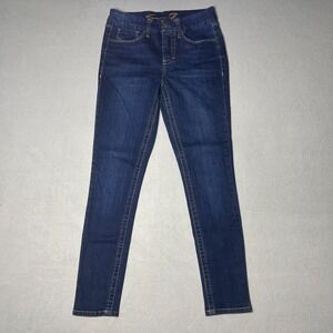 Seven 7 Jeans Womens Size 4 Blue Dark Wash Denim Tummyless Skinny Jeans